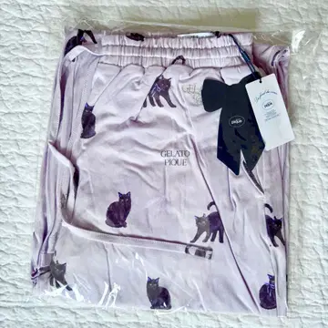 GELATO PIQUE 검은 고양이 롱 팬츠 라벤더