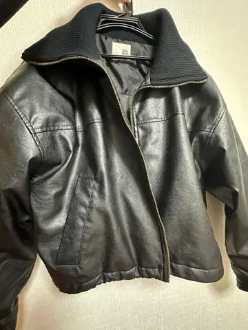 블랙 레더 자켓 L 사이즈