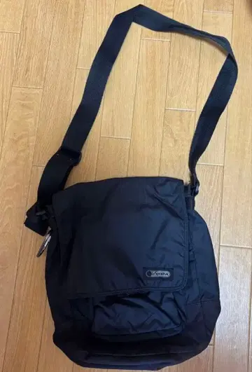 블랙 나일론 숄더백 레스포