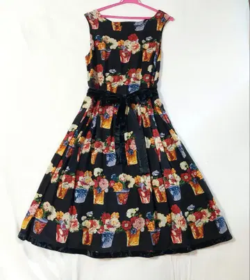 제인 마플 돈 루 살롱 플라워샵 스퀘어 드레스 JSK 블랙