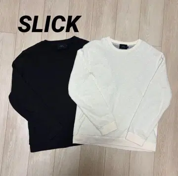 [ SLICK ] 스릭 크루넥 풀오버 니트 스웨터 2세트