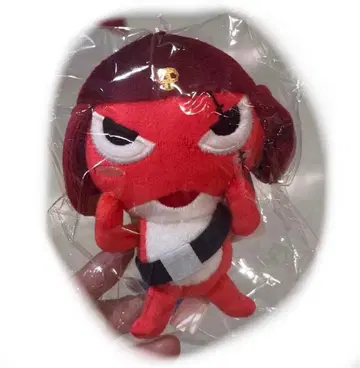 개구리 중사 케로로 마스코트 봉제 인형 기로로 키체인 뺨 꼬옥 공명전