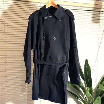 [ 새상품급 ] Calvin Klein 네이비 트렌치코트 더블 버튼