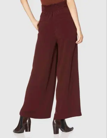 릴리 브라운 버튼 디자인 와이드 팬츠