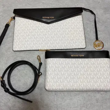 마이클코어스 클러치백 MK참 숄더 세트 블랙