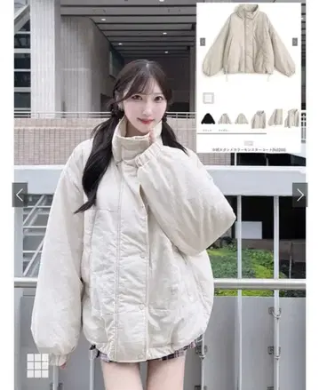 GRL 충전솜 스탠드 카라 몬스터 코트 [fo2200]