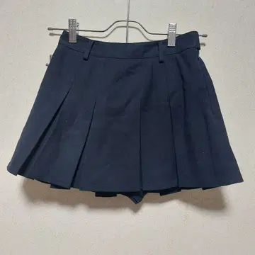 GLOWNY 네이비 XS 플리츠 스코트