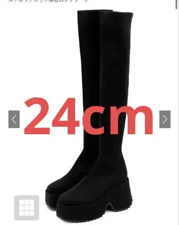 스트레치 니트 통굽 롱 부츠[zr1194] GRL