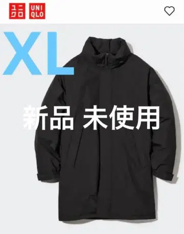 [ 새상품 미사용 ] 유니클로 방풍 패딩 코트 블랙 후드 부착
