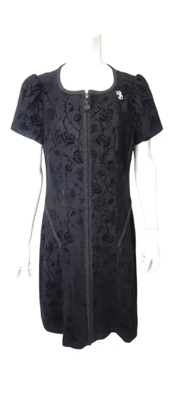 2025AW 슈퍼뷰티 플로키 프린트 반팔 원피스 44