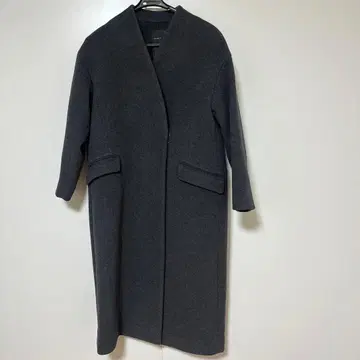 NOBLE 다크 그레이 롱 코트