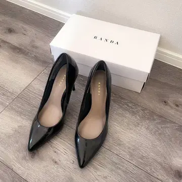 RANDA 에나멜 펌프스 22.5cm 블랙