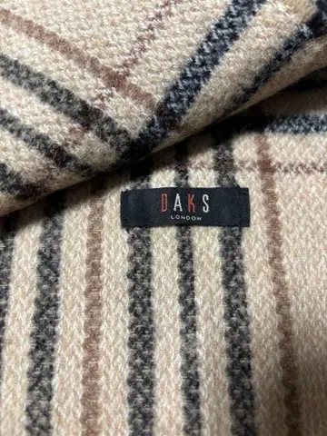 DAKS 체크 무늬 담요 무릎 담요 울 100%