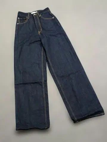 아줄바이마우지 하이웨스트 와이드 데님 팬츠 24인치