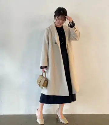 COHINA 숄카라 울 코트 Regular