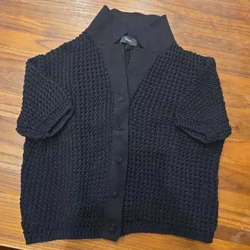 Theory 블랙 숏 슬리브 가디건 S