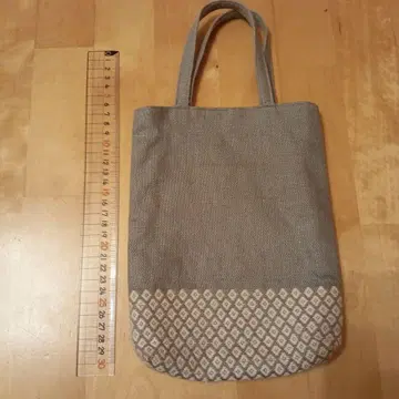 코긴자시 기하학 패턴 그레이 토트백