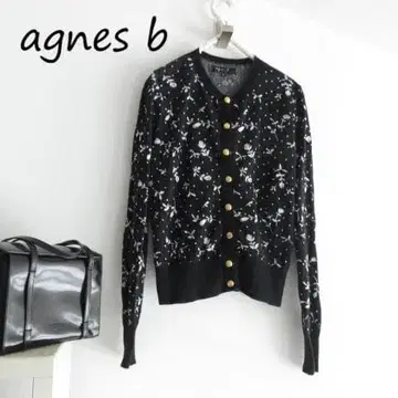 agnes b 에네스베 스냅 버튼 프랑스제 니트 가디건