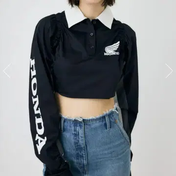 moussy Honda0 크롭 셔츠