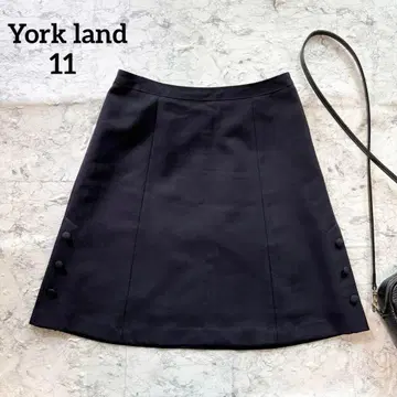 [Yorkland] 요크랜드 고급 섀도우 체크 사다리꼴 스커트 L 11