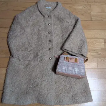 IENA 베이지 퍼 스타일 롱 코트