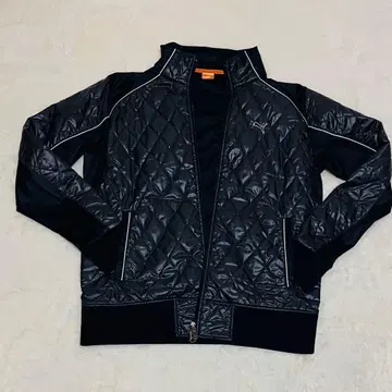 Puma 블랙 퀼팅 자켓 남성용