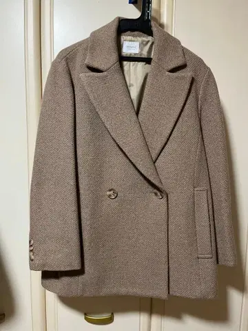 emmi 베이지 더블 브레스트 테일러드 자켓