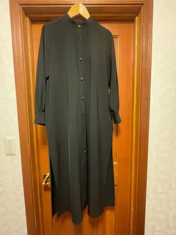 블랙 셔츠 원피스 긴팔