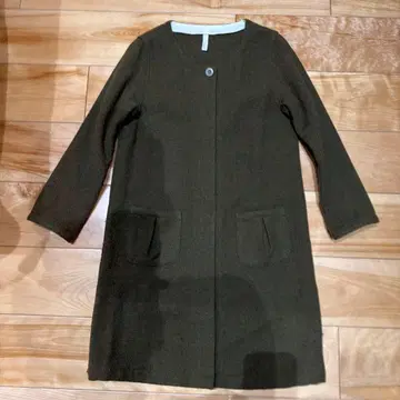 days 올리브 그린 롱 코트