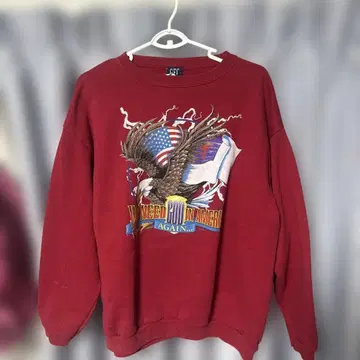 90s 빨간색 맨투맨