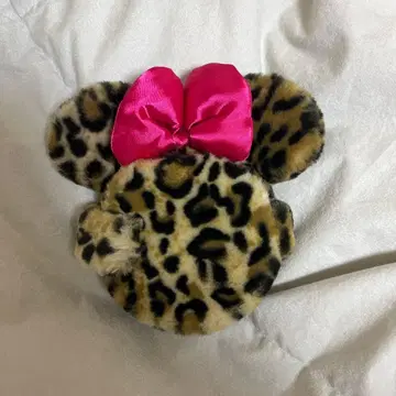 미니 귀 디자인 레오파드 무늬 파우치