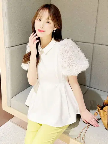 카라 부착 블라우스 셀포드