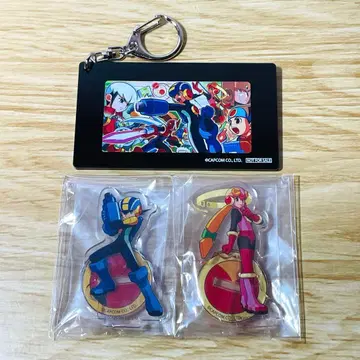 록맨 에그제 라쿠텐 & 애니메이트 특전 아크릴 키링 아크릴 스탠드