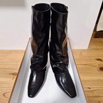 [ EVOL ] 플레어 와이드 샤프트 롱 부츠