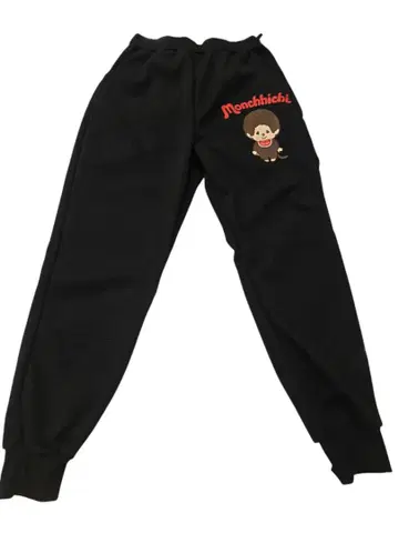 몽치치 맨투맨 바지 팬츠 룸웨어 L 사이즈 블랙 블랙
