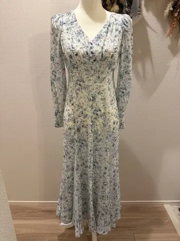 COCODEAL 꽃무늬 긴팔 맥시 원피스