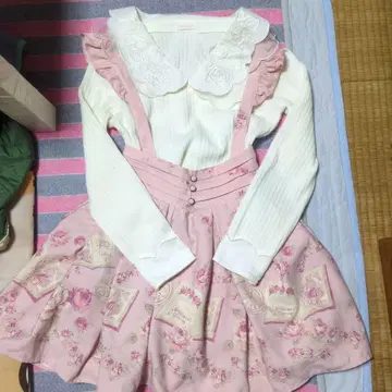 프릴 달린 꽃무늬 스커트와 블라우스 세트 LIZLISA