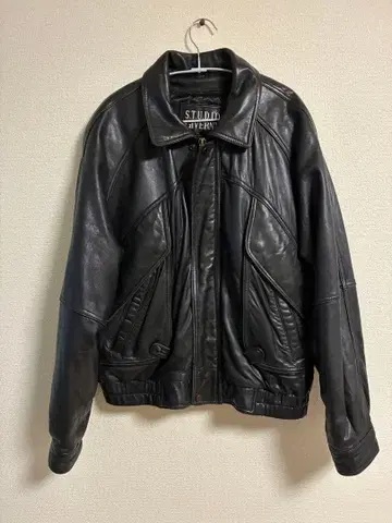 STUDIO GIVERNY 90s 가죽 자켓 블루종 L 빈티지