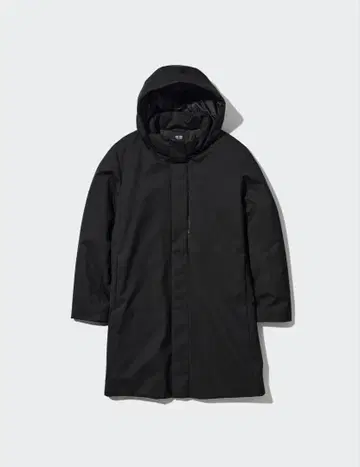 유니클로 하이브리드 다운 코트 블랙 XL 미사용 새상품