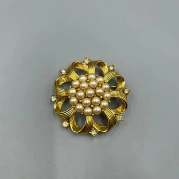 245 빈티지 펄 꽃 모양 브로치