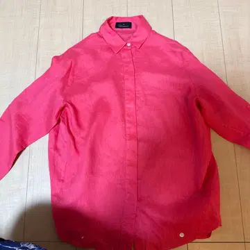 Unaca (아나카) 린넨 핑크 긴팔 셔츠