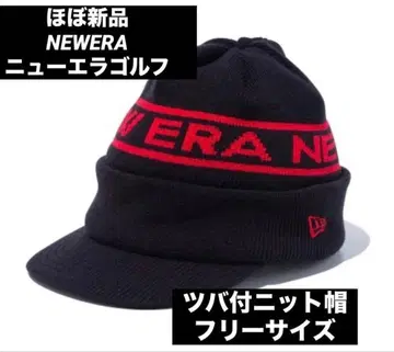 거의 새상품 NEWERA 뉴에라 골프 바이저 니트 캡 프리 사이즈