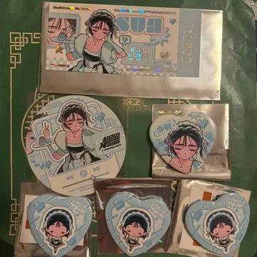 에이리언 스테이지 에이스테 애니카페 스아 SUA 캔뱃지 코스터