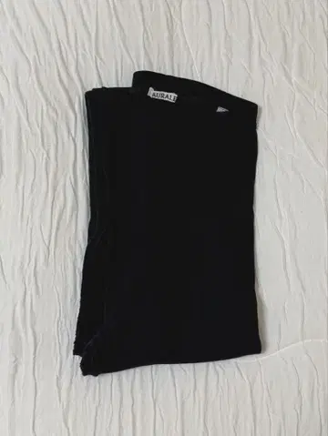 AURALEE 오라리 블랙 리브 레깅스 슬릿 스패츠 블랙