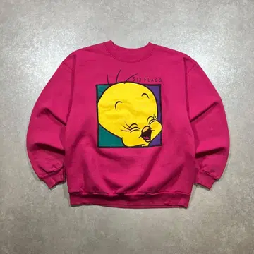 90s USA제 루니툰 트위티 캐릭터 맨투맨