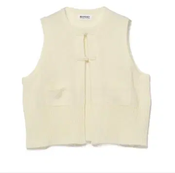 BEAMS BOY 차이나 버튼 니트 베스트