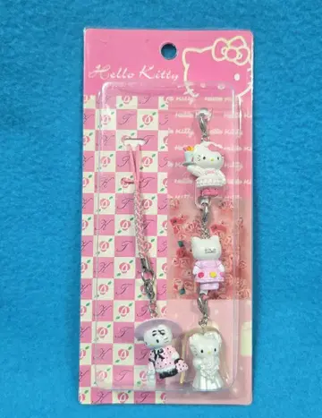 초레어 헬로키티 굿즈 컬렉션 (LP) 4개 세트 스트랩 2005