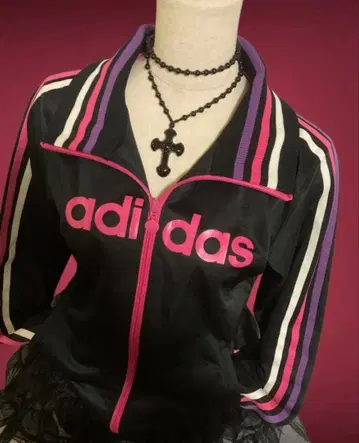 본선 adidas 빅 로고 트랙 자켓 y2k 페어리 그런지 헤이세이 갸루