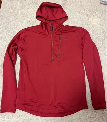 아웃도어 리서치 후드티 M 레드