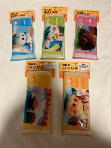 모루카 멀티 클리어 케이스 L si ze 5색 세트